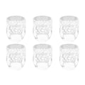 Abode Homewares Vines Acrylic Etch Stemless Wine Glass Clear 14.6 Oz Set Of 6