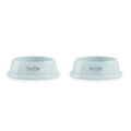 Abode Homewares Whiskers Melamine Pet Bowl Marbled Mint Set Of 2