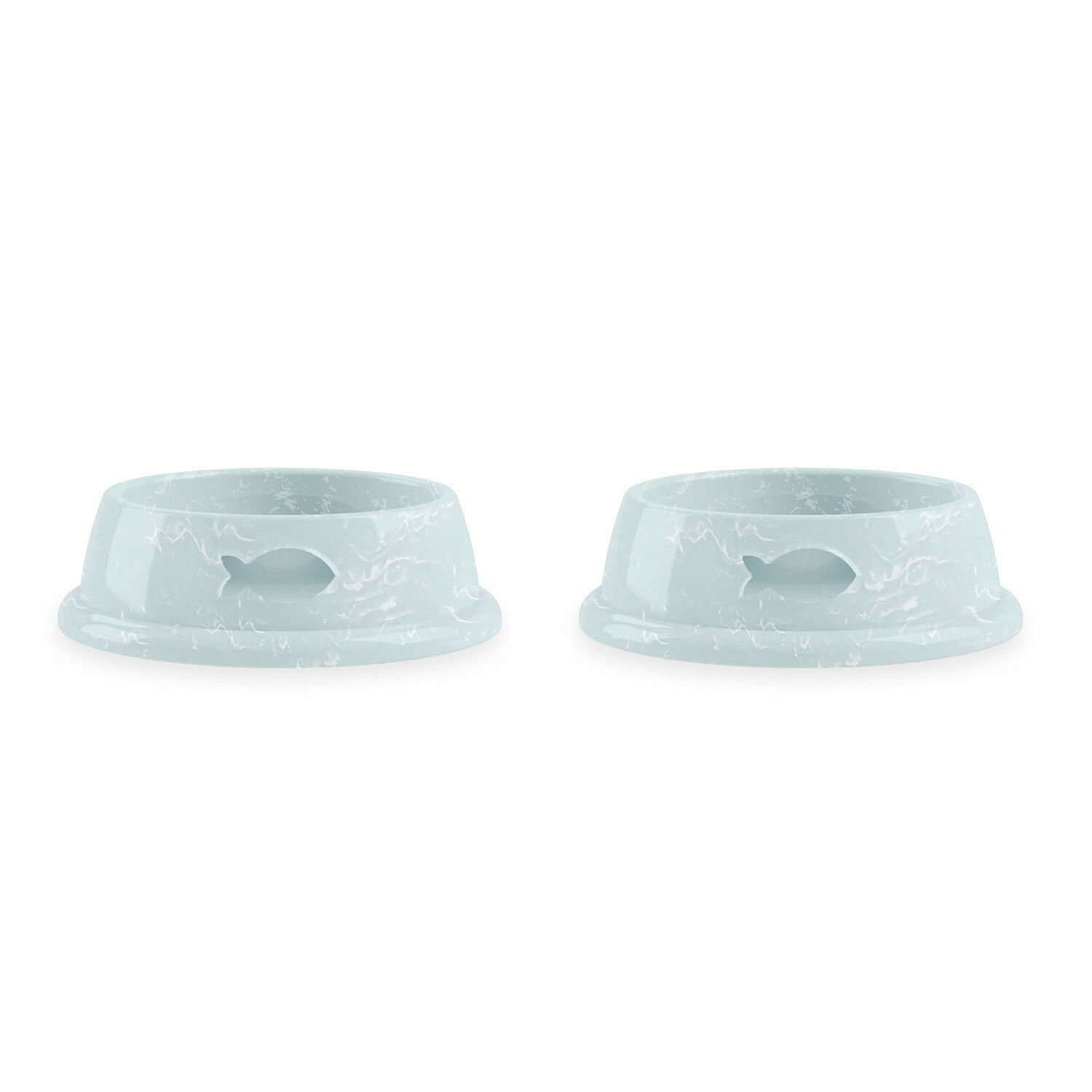Abode Homewares Whiskers Melamine Pet Bowl Marbled Mint Set Of 2