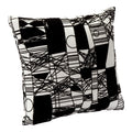 Abstact Scratch Black White Decorative Accent Pillow