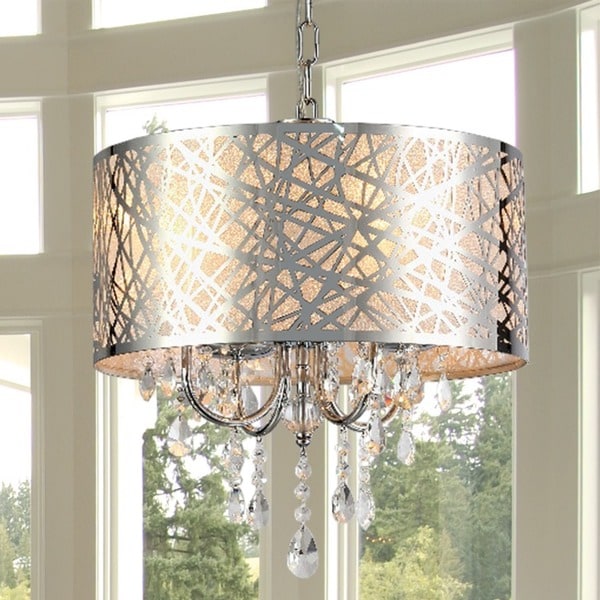 Abstract 4 Light Crystal Chandelier