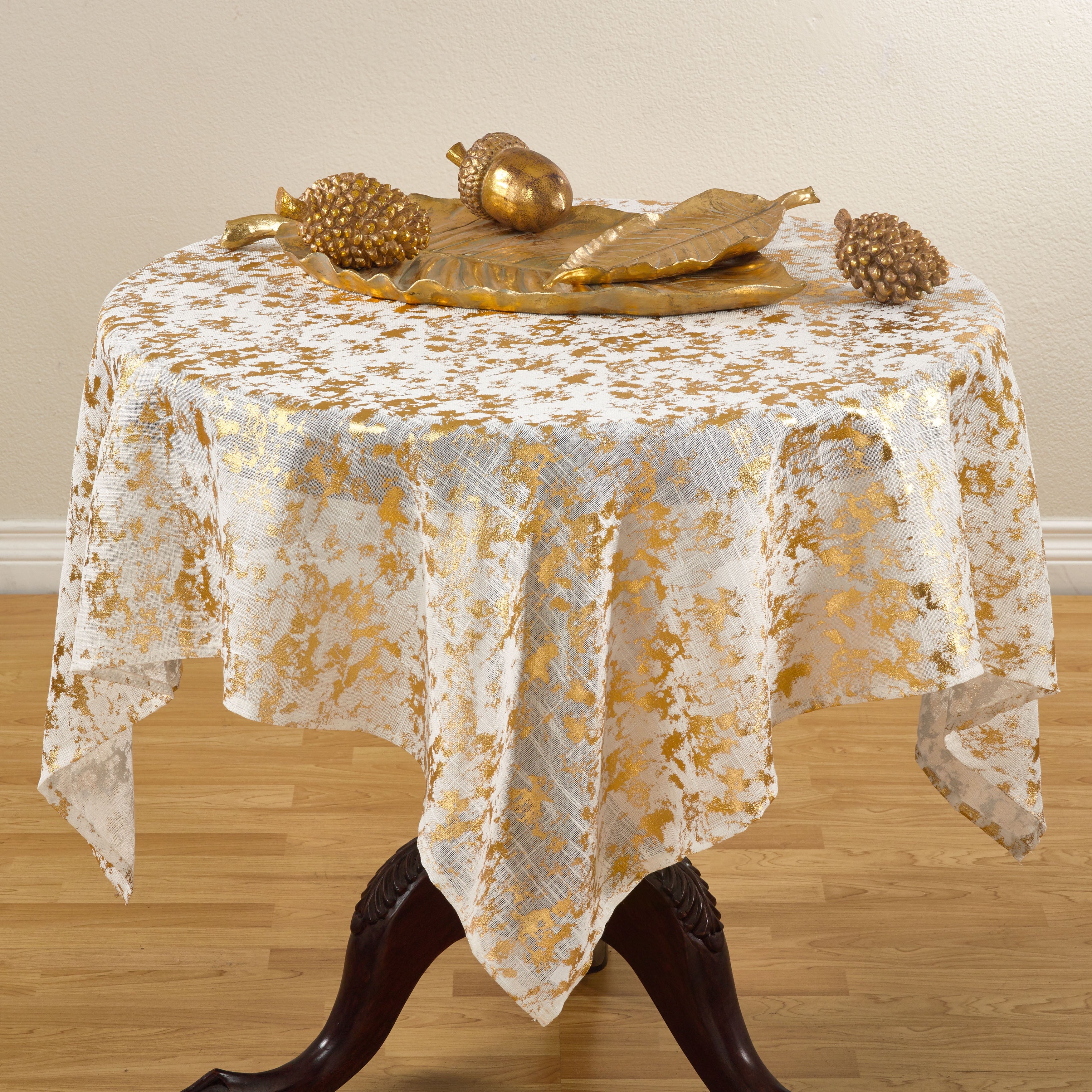 Abstract Brushed Foil Design Tablecloth