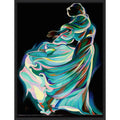 Abstract Depiction Of A Dancer In Motion By Corne Akkers Framed Canvas Wall Art