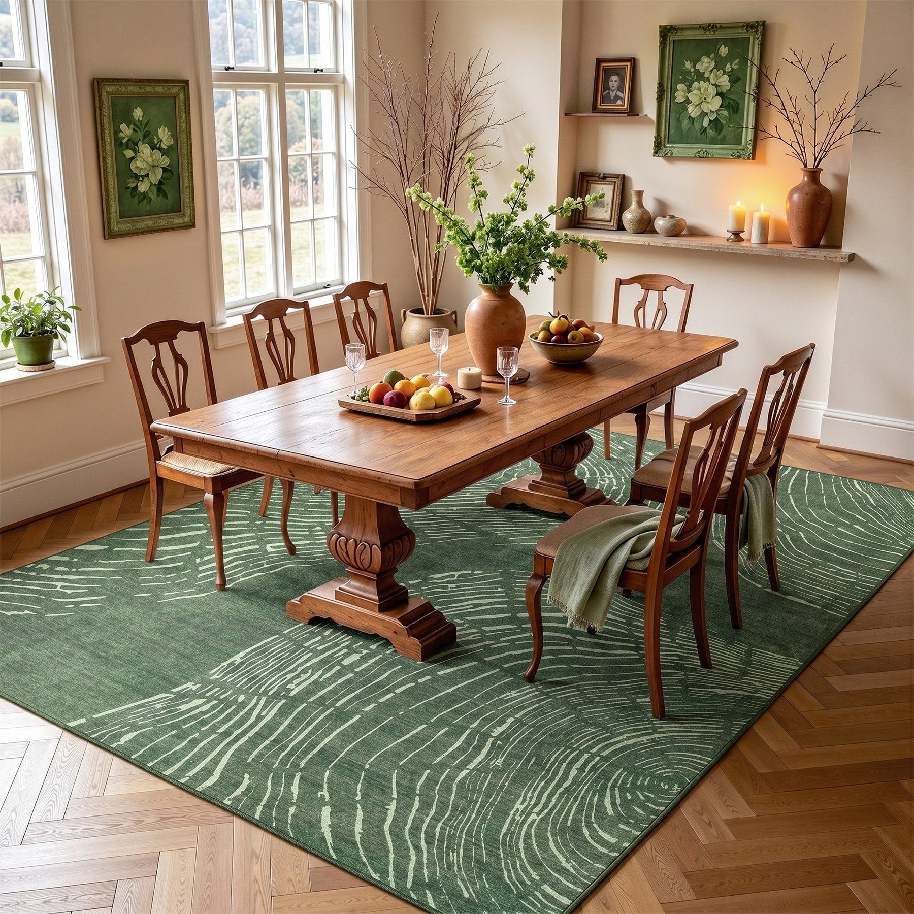 Abstract Machine Washable Area Rugs Oeko Tex Certified Indoor Soft Carpet