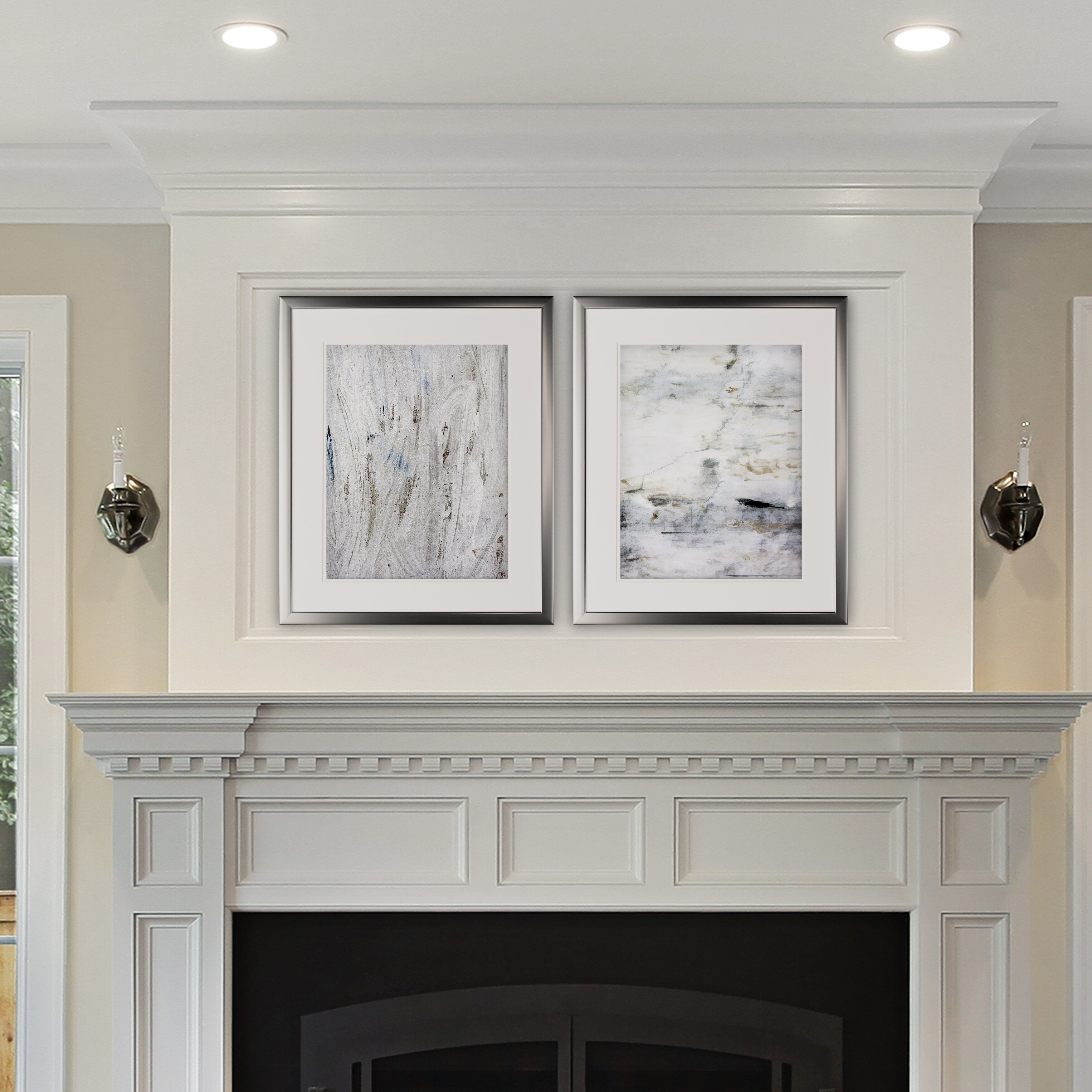 Abstract Sonte Ii 2 Piece Set Silver Frame