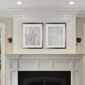 Abstract Stone I 2 Piece Set Silver Frame