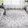 Abstract Traditional Grey Area Rug