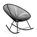 Acapulco Black Vinyl Indoor Outdoor Rocking Chair