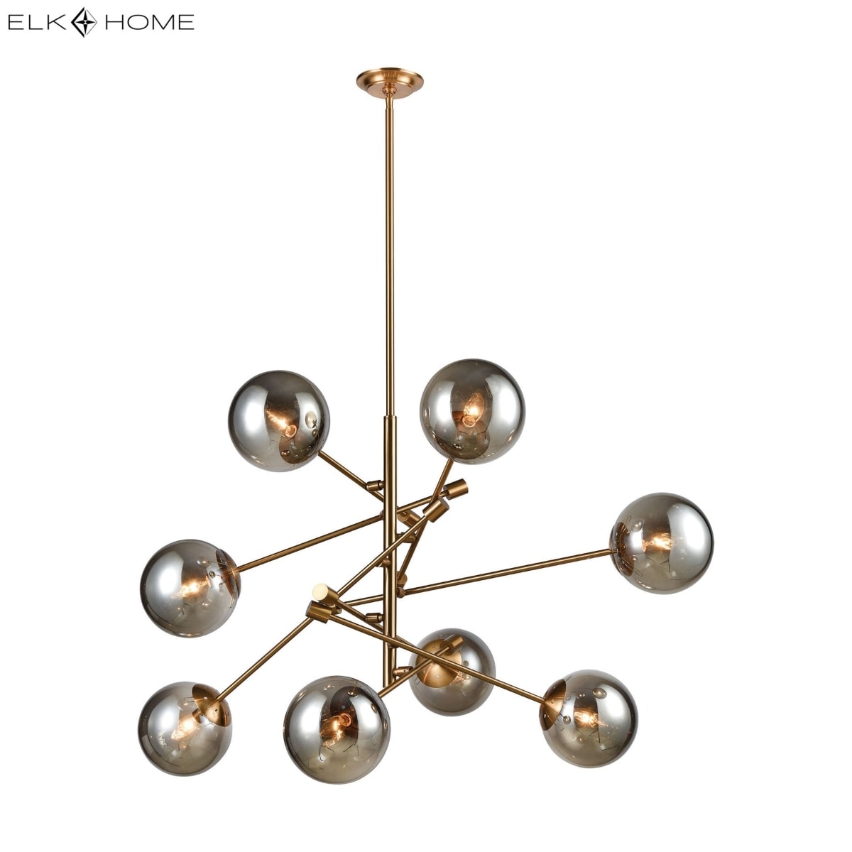 Accelerated Returns 34 Inch Wide 8 Light Chandelier In Aged Brass 34In W X 24In D X 24In H