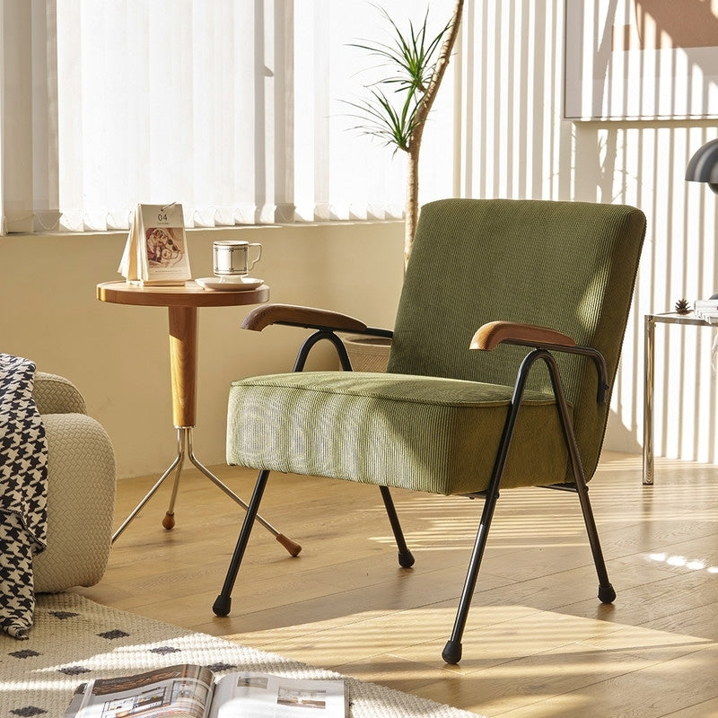 Accent Armchair Modern Wingback Chair With Metal Legs For Living Room Office Bedroom Or Dining Space