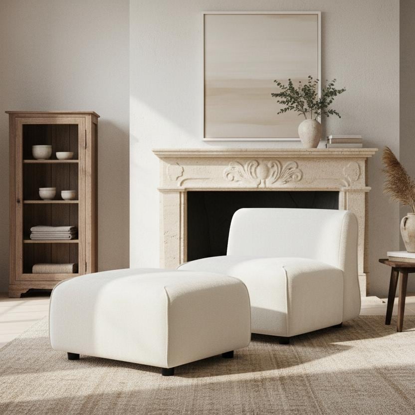 Accent Chair Side Chair Padded Chair With Ottoman Reception Chair Reading Chair Armless Upholstered Chair