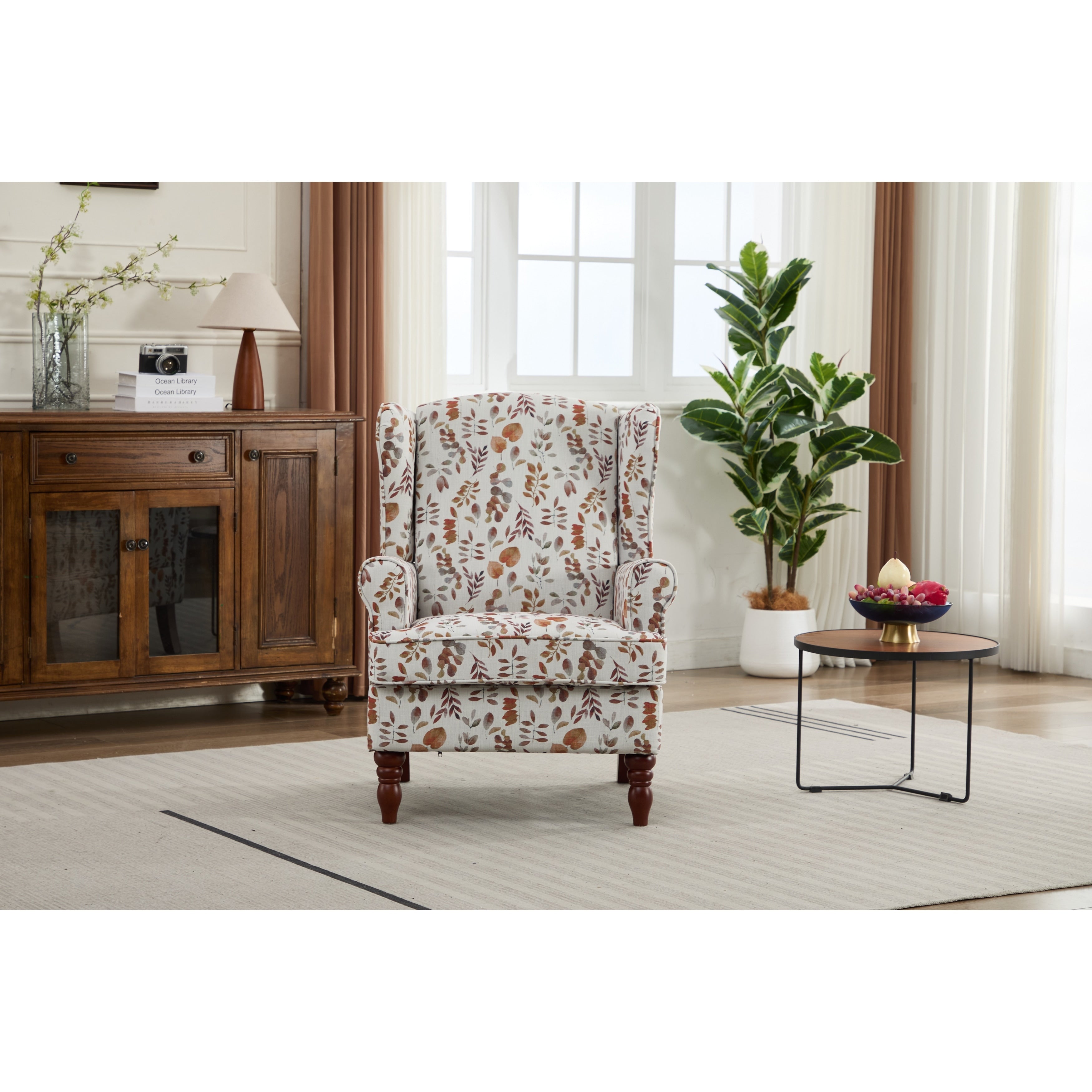 Accent Chair Side Chair Reception Chair With Wood Legs Single Sofa Chair Leisure Chair Office Chair