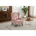 Accent Chair Side Chair Reception Chair With Wood Legs Single Sofa Chair Leisure Chair Red Office Chair