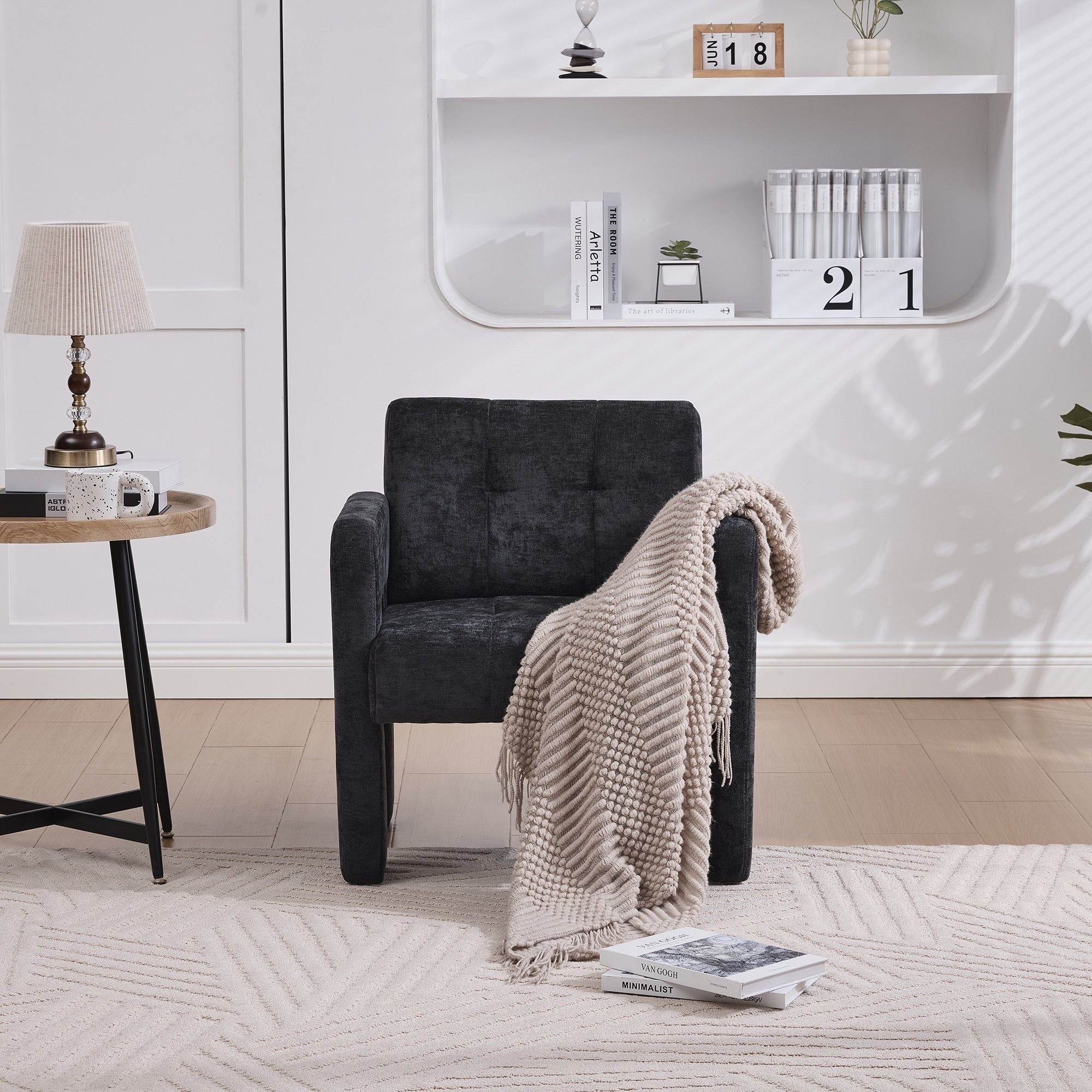 Accent Chair Side Chair Reception Chair Reading Chair Dressing Chair Leisure Chair Black Office Chair