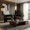 Accent Chair For Living Room Velvet Comfy Single Sofa Chair Mid Century Modern Armchair Wooden Legs For Bedroom Office Reading