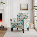 Accent Chair In Pastel Floral With Solid Wood Legs