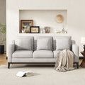 Accent Sofa 3 Seater Sofa Couch With Wood Legs Modern Settee Couch Upholstered Sofa For Living Room
