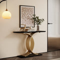Accent Table Console Table With Gold Intertwined Metal Legs