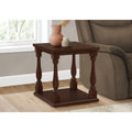 Accent Table 2 Tier End Side Table Square Nightstand Bedroom Lamp Brown Veneer Traditional