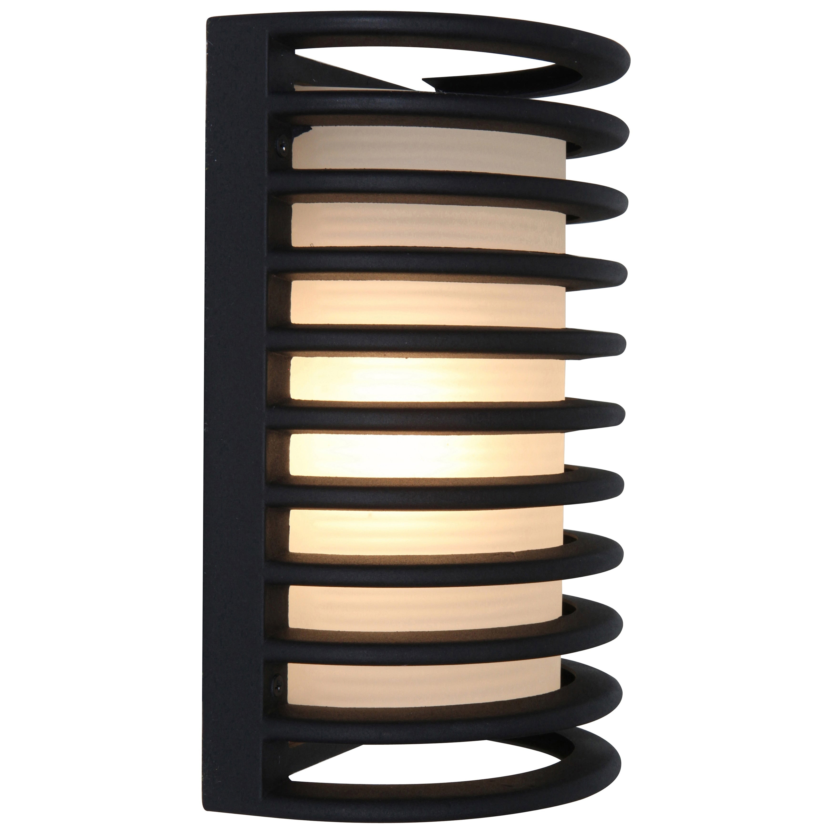 Access Lighting Bermuda Black 11 Inch Outdoor Bulkhead Wall Light