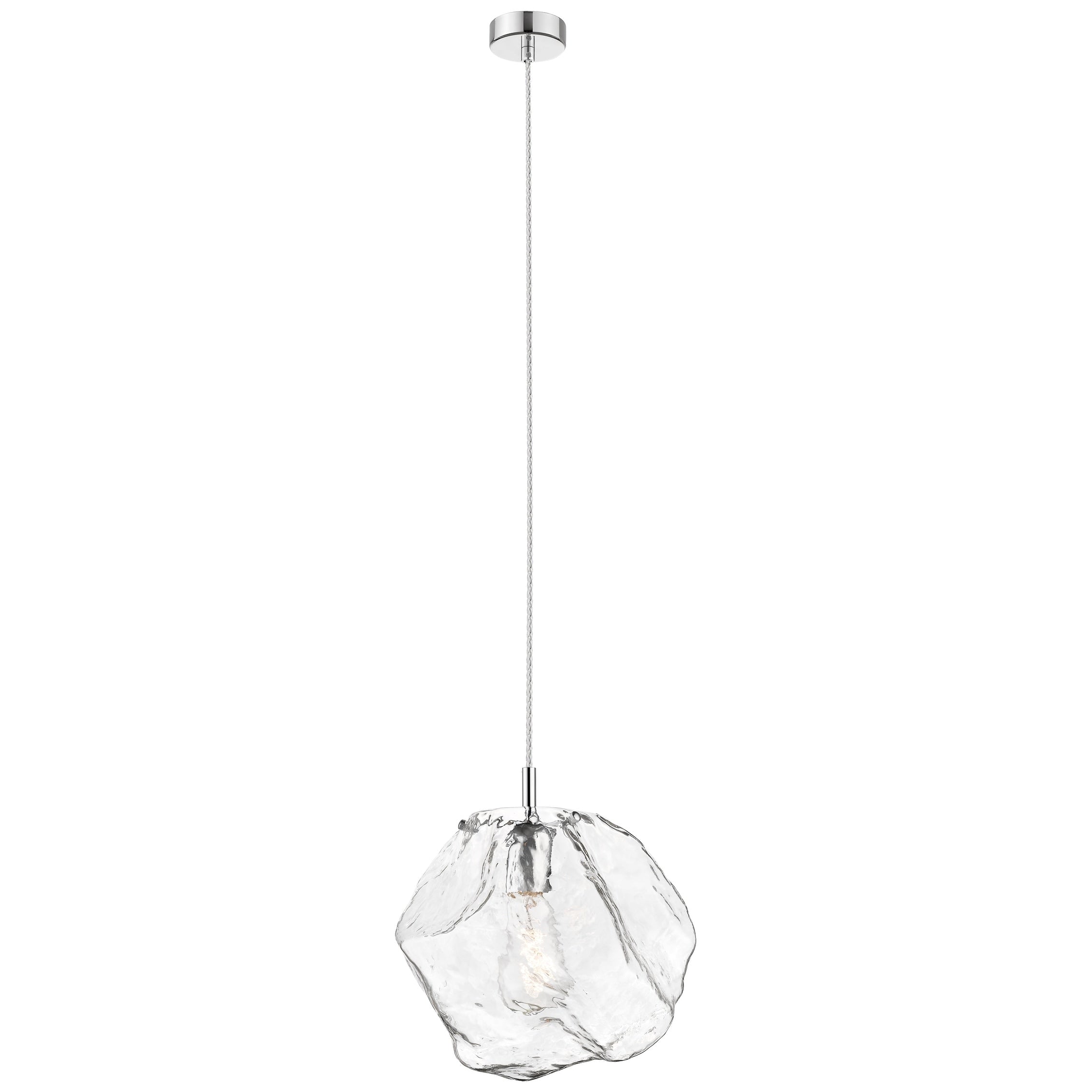 Boulder 1 Light Chrome Pendant