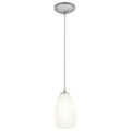 Access Lighting Champagne Steel Led Cord Pendant White Stone Shade