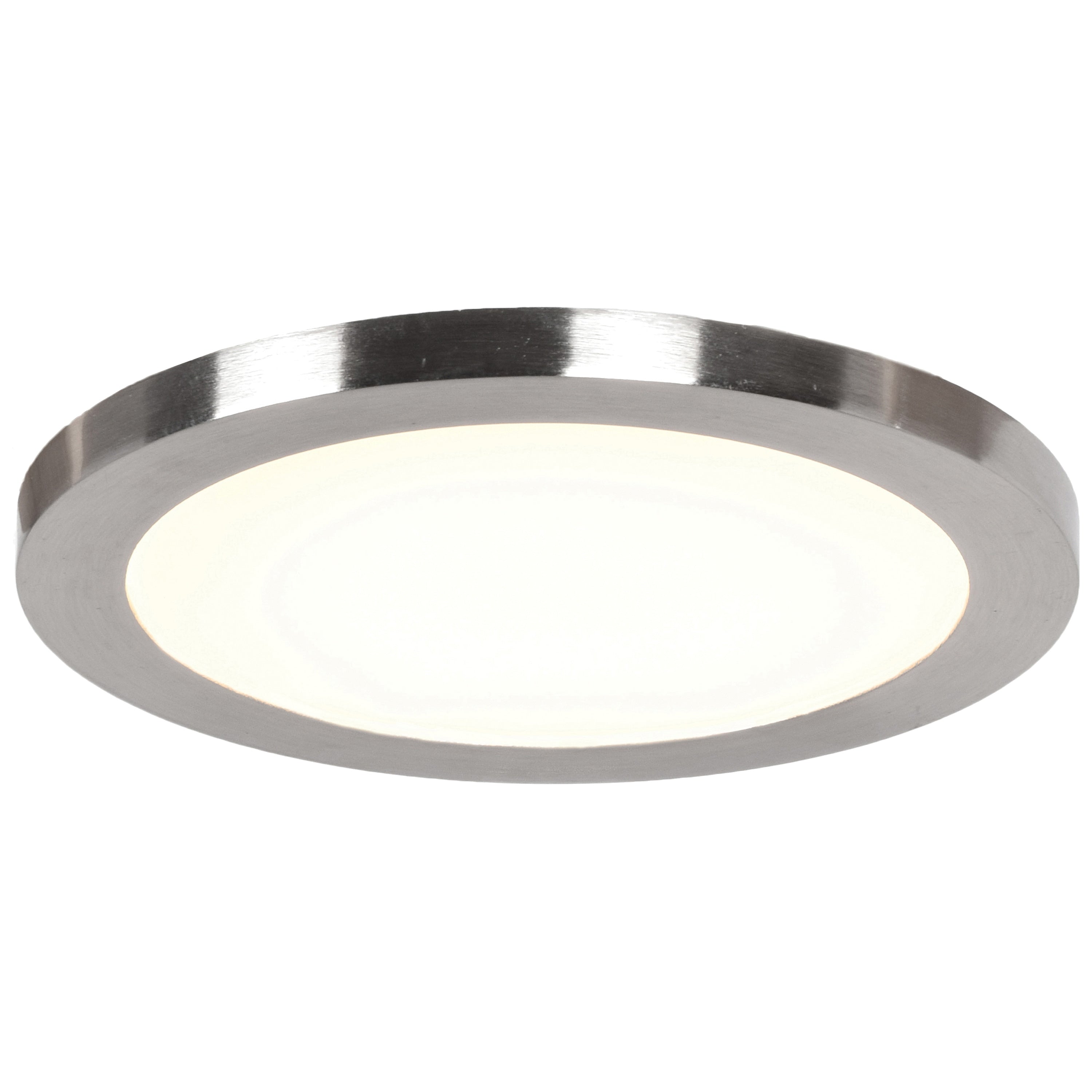 Access Lighting Disc 1 Light Brushed Steel Small Round Led Flush Mount