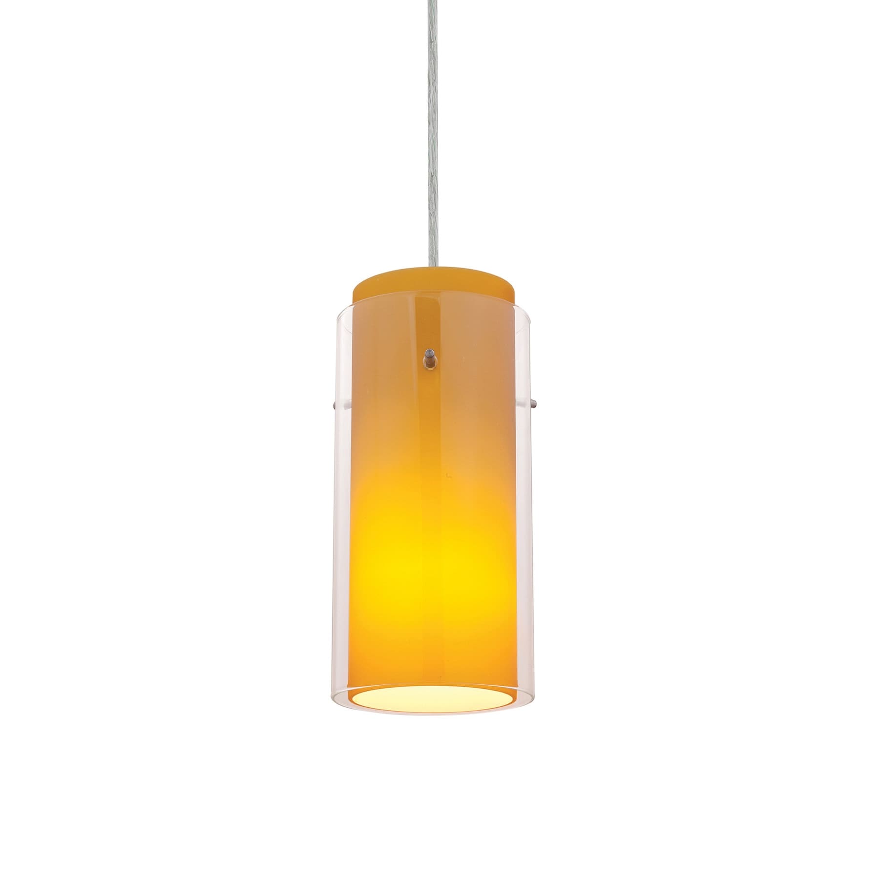 Access Lighting Glass N Glass Cylinder 1 Light Led Pendant 5 Wide