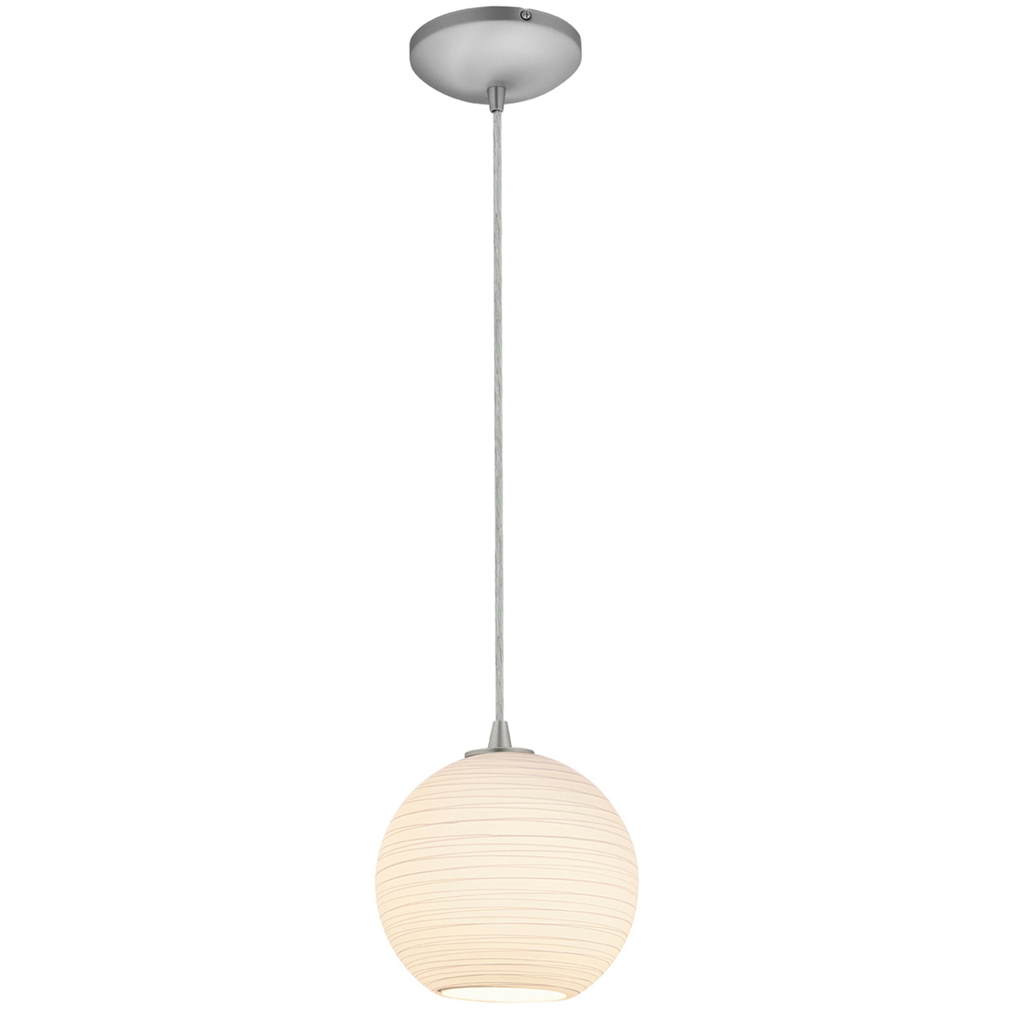 Access Lighting Japanese Lantern 8 Inch Steel Led Cord Pendant