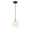 Access Lighting Japanese Lantern 8 Inch Bronze Led Cord Pendant
