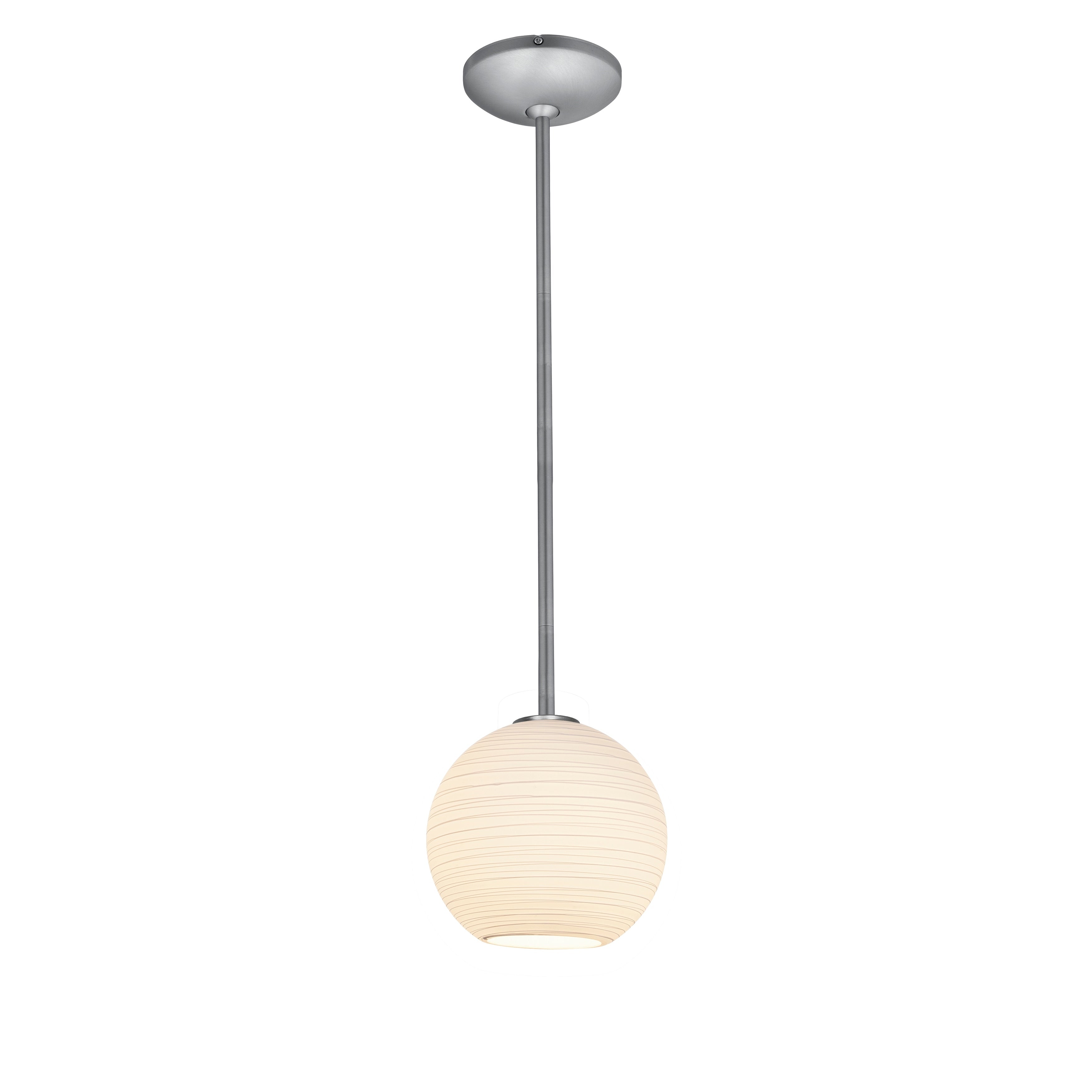 Access Lighting Japanese Lantern 8 Inch Steel Led Rod Pendant