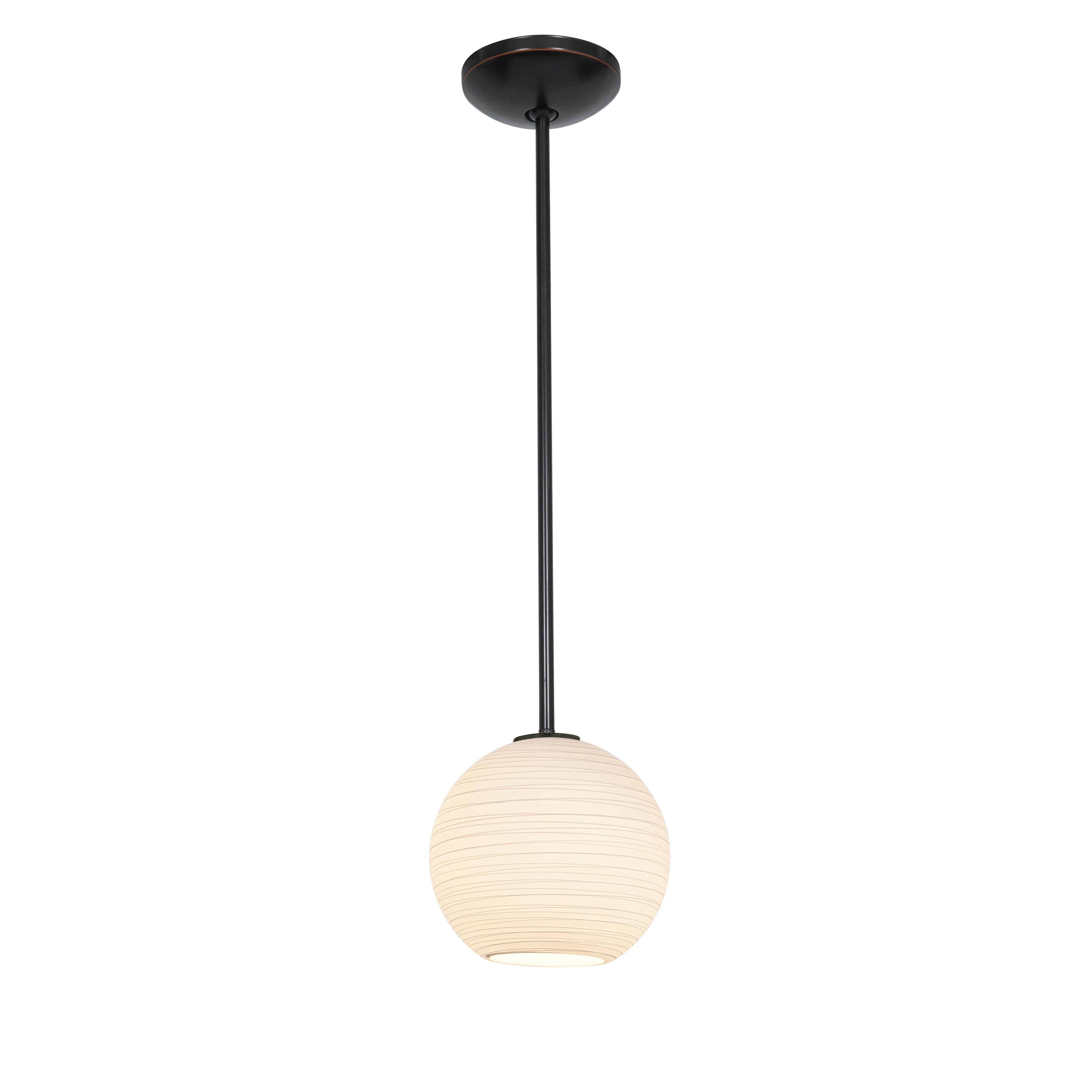 Access Lighting Japanese Lantern 8 Inch Bronze Led Rod Pendant