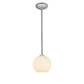 Access Lighting Japanese Lantern 12 Inch Steel Fluorescent Rod Pendant With White Lined Shade