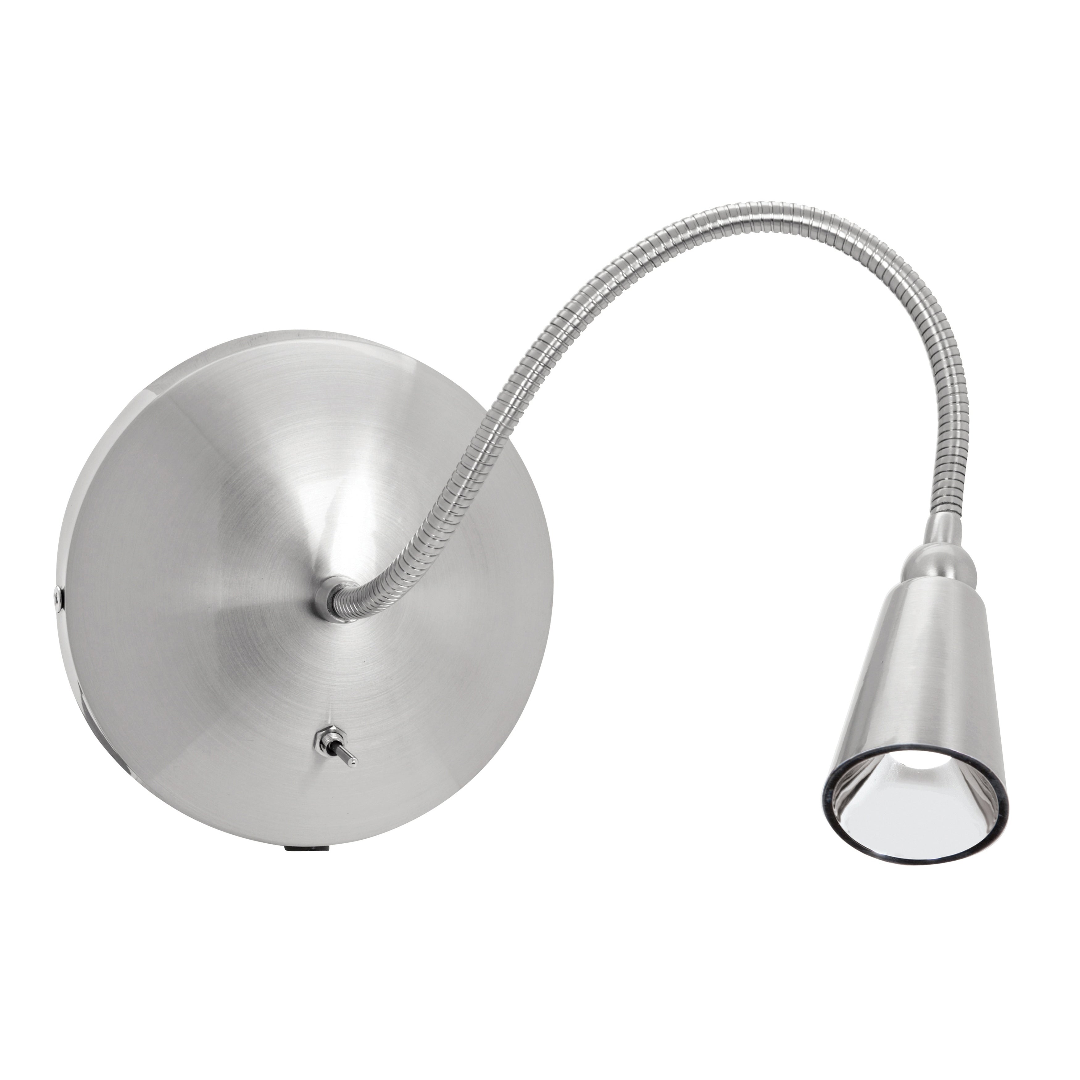 Access Lighting Led Gooseneck Led Brushed Steel Wall Sconce