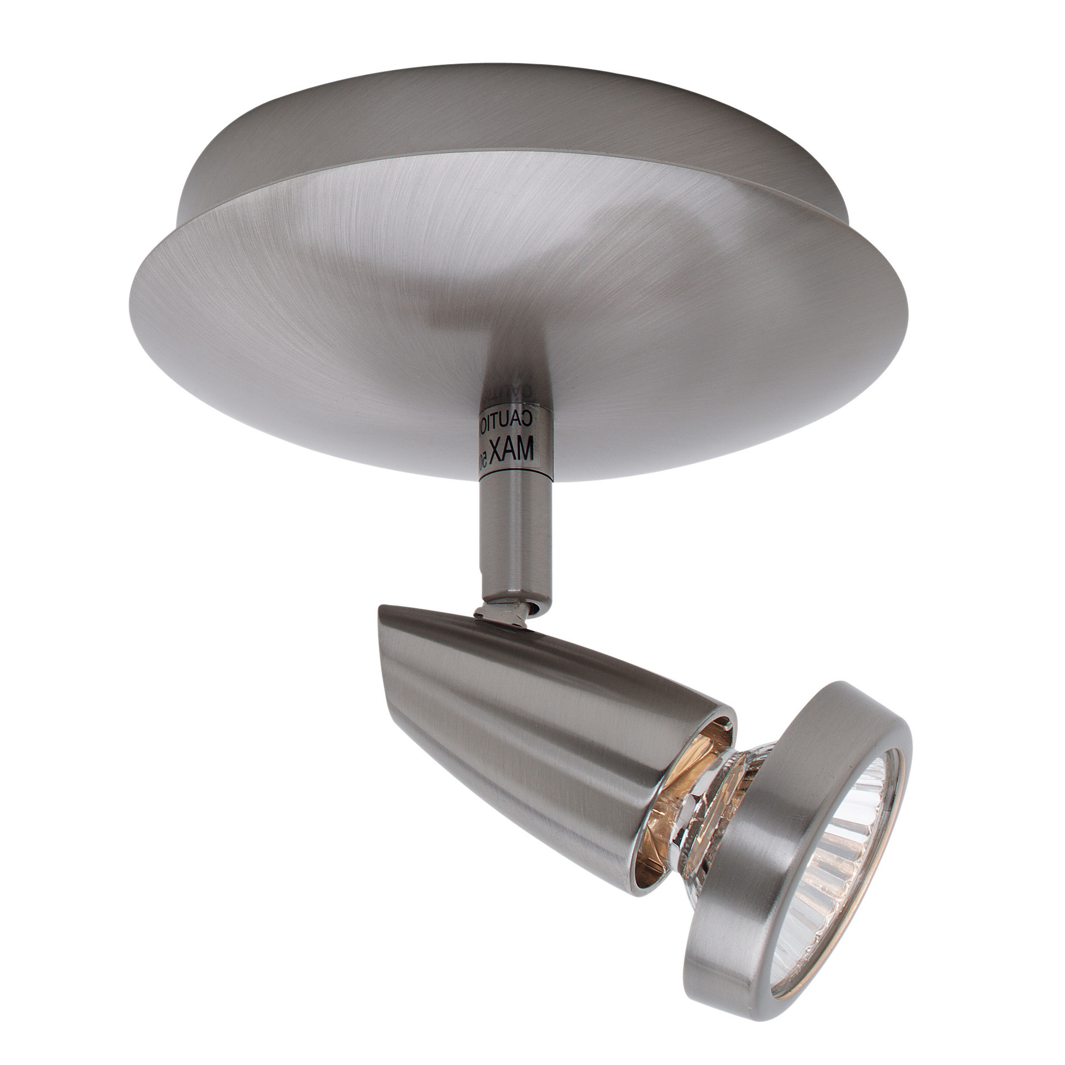 Mirage 1 Light Brushed Steel Swivel Spotlight
