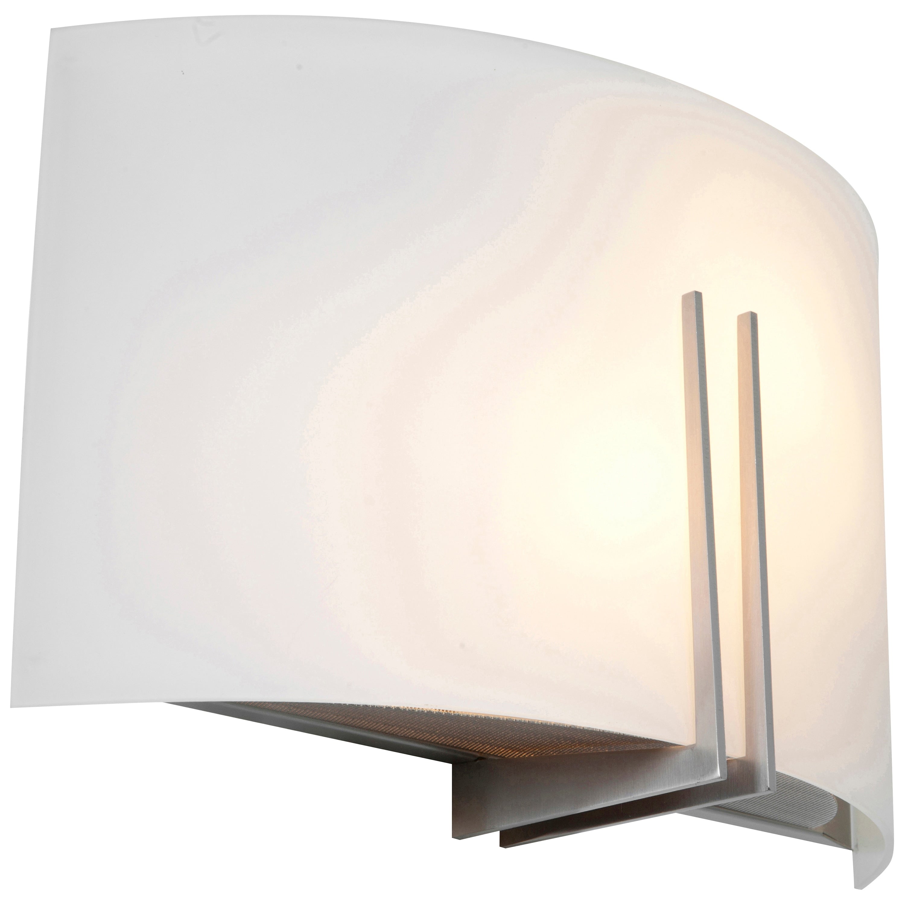 Access Lighting Prong 2 Light Brushed Steel Vanity Silver