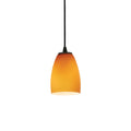 Access Lighting Sherry 1 Light Led Pendant 5 Wide With Amber Glass