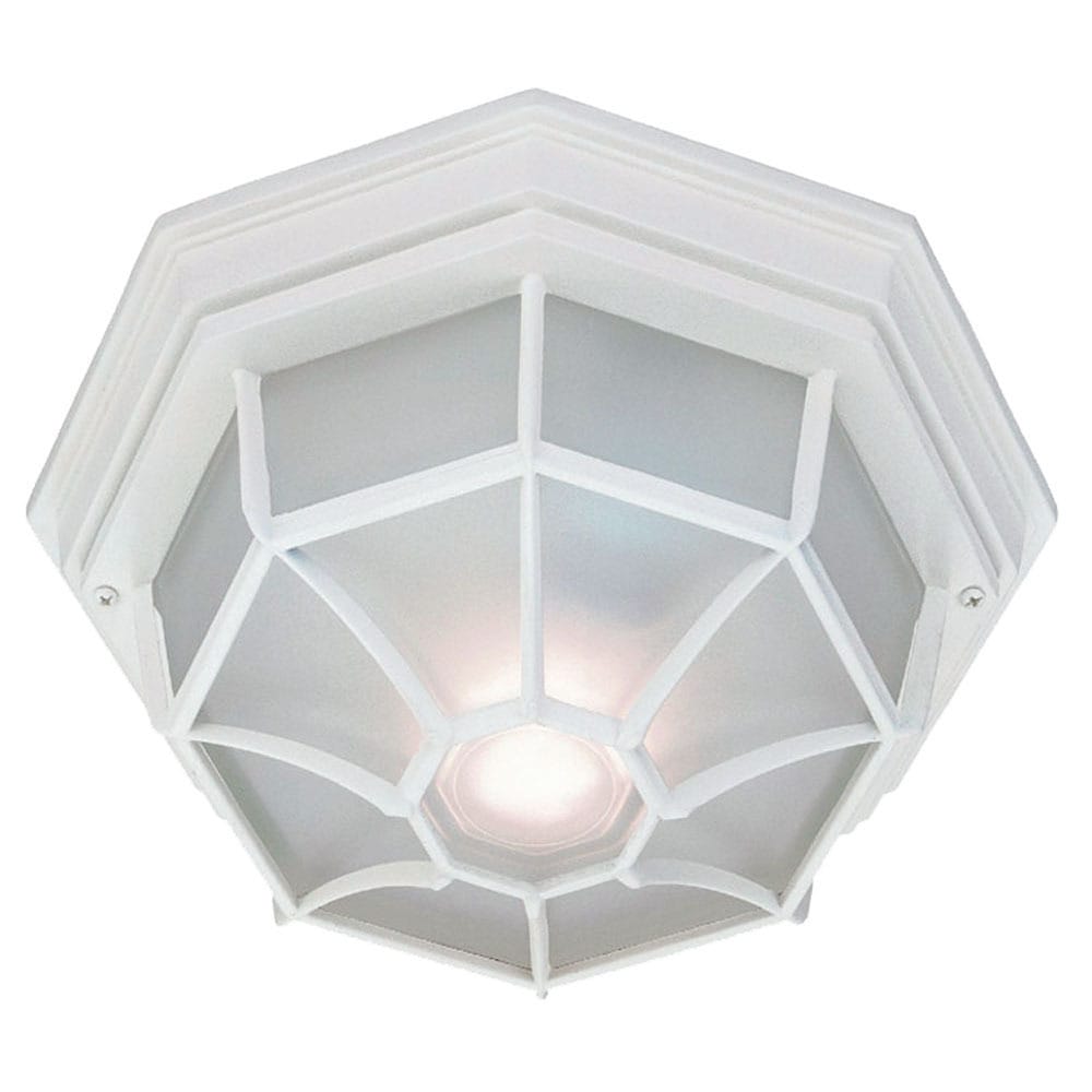Acclaim 2 Light Outdoor Textured White Ceiling Light