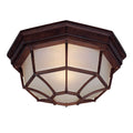 Acclaim Flushmount 2 Light Outdoor Burled Walnut Ceiling Light