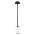 Acclaim Lighting Addison Indoor 1 Light Mini Pendant With Glass Shade In Oil Rubbed Bronze
