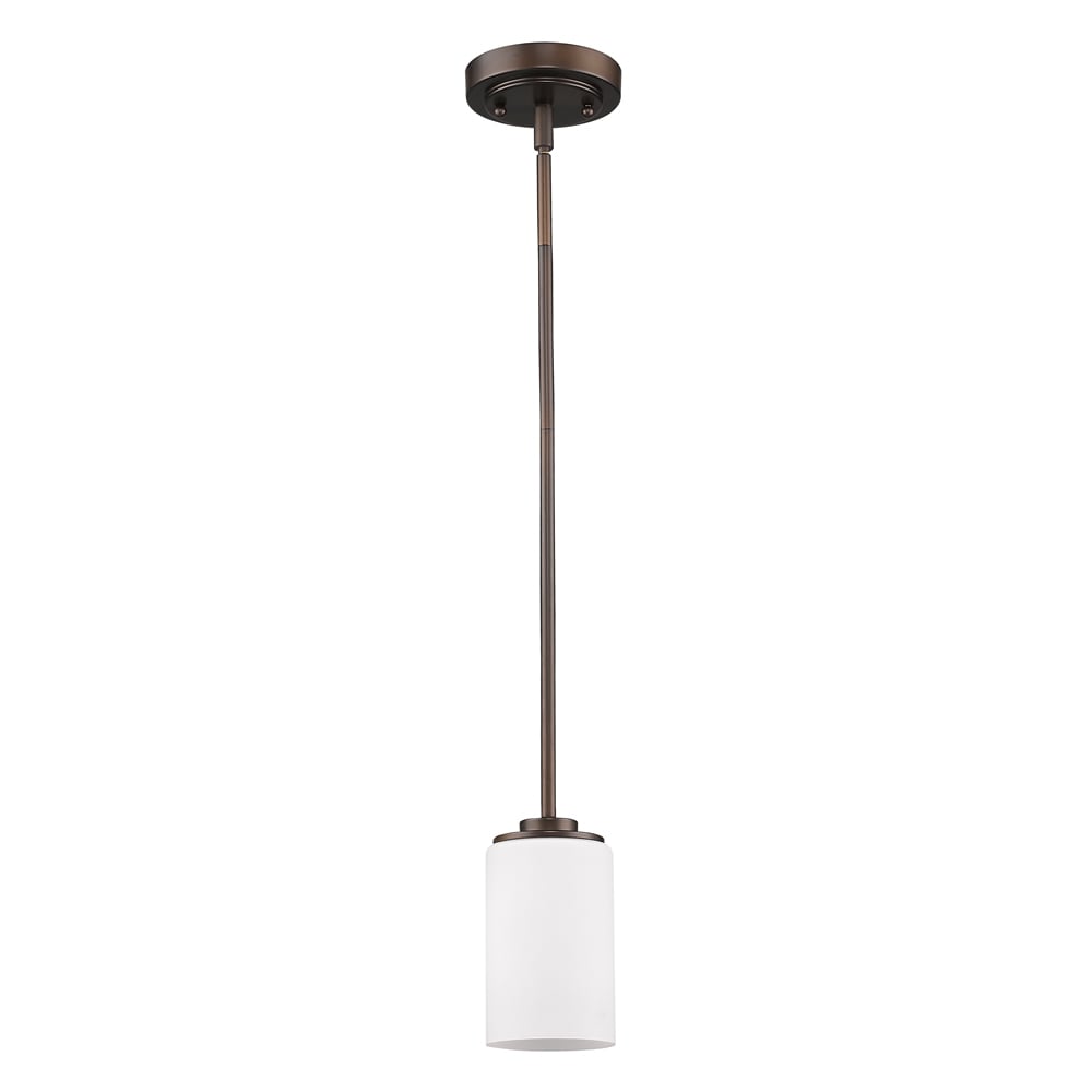 Acclaim Lighting Addison Indoor 1 Light Mini Pendant With Glass Shade In Oil Rubbed Bronze
