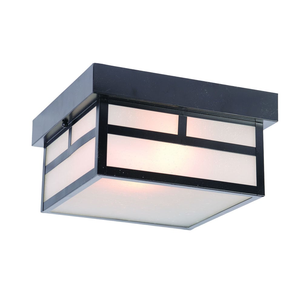 Acclaim Lighting Artisan Collection Ceiling Mount 2 Light Outdoor Matte Black Light Fixture
