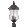 Acclaim Lighting Bellagio Collection Post Lantern 3 Light Outdoor Black Coral Light Fixture