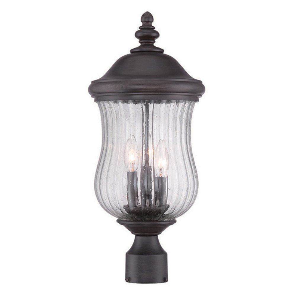 Acclaim Lighting Bellagio Collection Post Lantern 3 Light Outdoor Black Coral Light Fixture