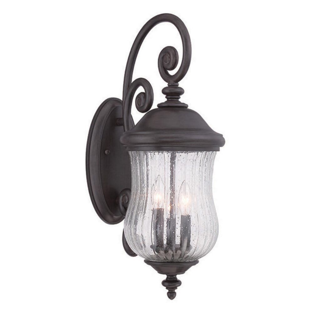 Acclaim Lighting Bellagio Collection Wall Lantern 3 Light Outdoor Black Coral Light Fixture
