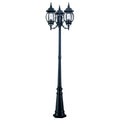 Acclaim Lighting Chateau Collection Matte Black Aluminum Glass 3 Head Surface Mount Outdoor Lamp Post Combination