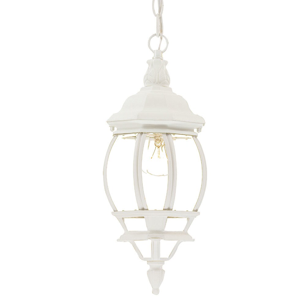 Acclaim Lighting Chateau Collection Hanging Lantern 1 Light Outdoor Textured White Light Fixture
