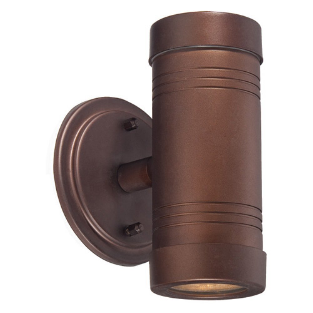 Acclaim Lighting Cylinders Collection Wall Mount 2 Light Outdoor Architectural Bronze Light Fixture