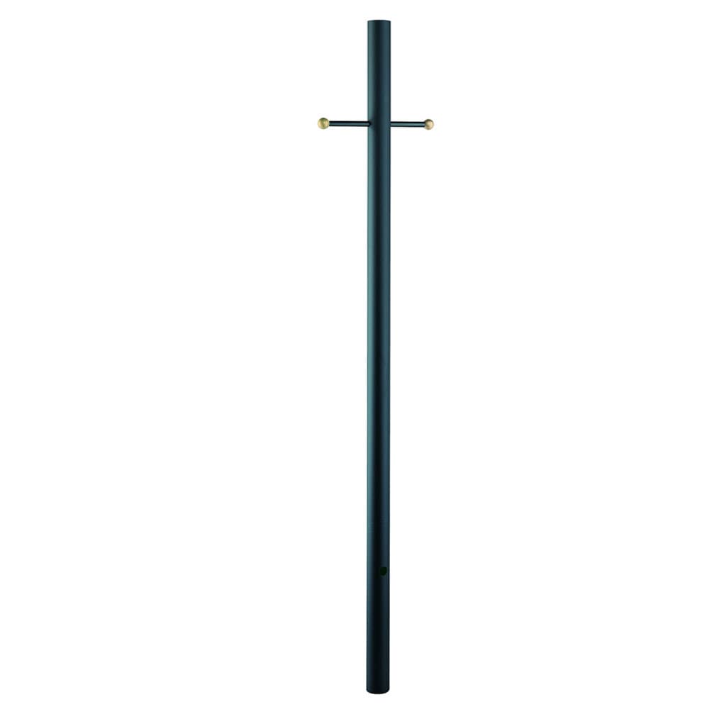 Acclaim Lighting Direct Burial Lamp Posts Collection 7 Foot Matte Black Smooth With Crossarm Lamp Post