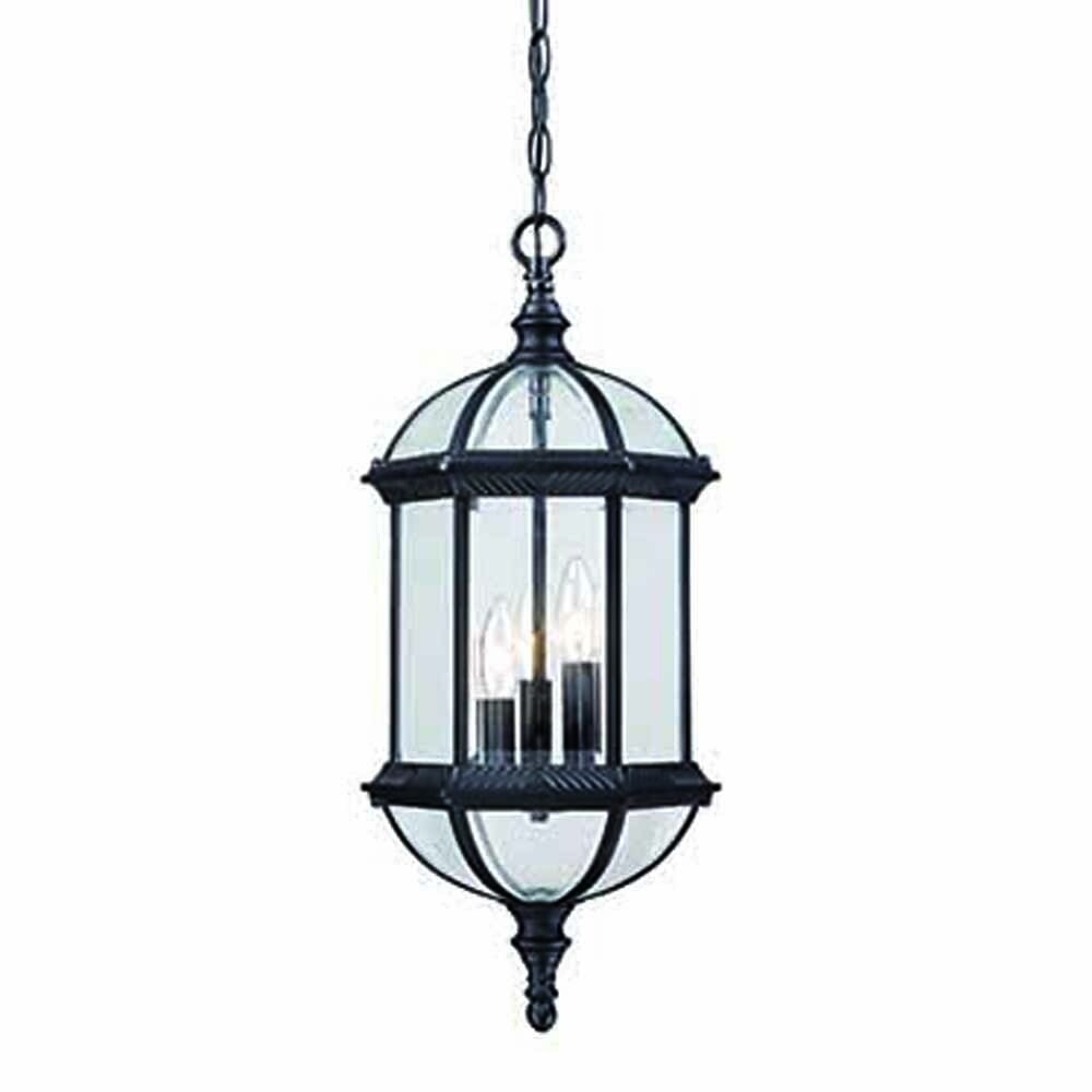 Acclaim Lighting Dover Collection Outdoor 3 Light Matte Black Hanging Lantern